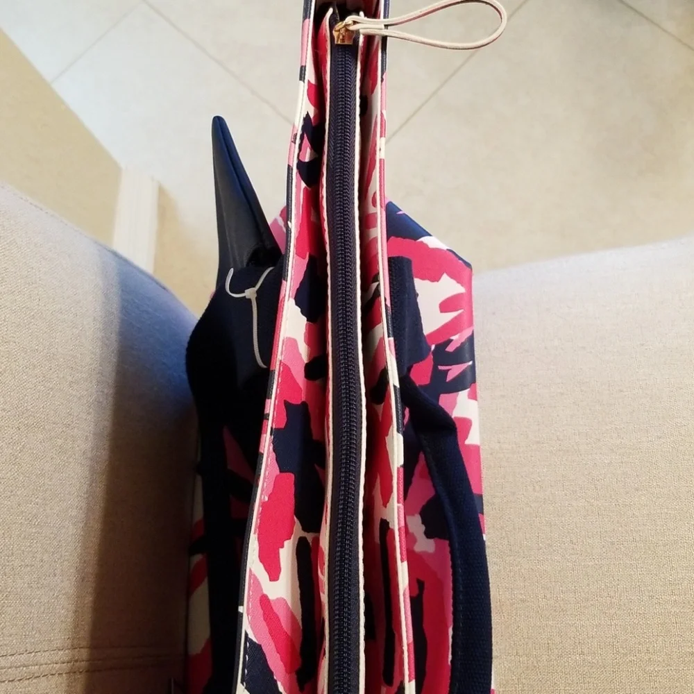 Dabney Lee Large Floral Pink White Tote